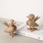 Wooden Home Decor Oak Sparrow Figurine - Image 5