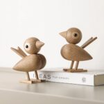 Wooden Home Decor Oak Sparrow Figurine - Image 4