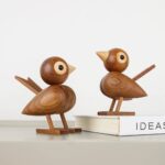 Wooden Home Decor Oak Sparrow Figurine - Image 3