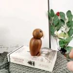 Hand Wooden Parrot Sculpture - Image 2
