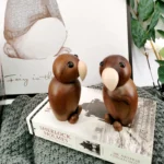 Hand Wooden Parrot Sculpture - Image 7