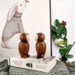 Hand Wooden Parrot Sculpture - Image 6