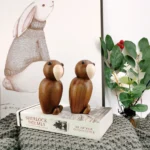 Hand Wooden Parrot Sculpture - Image 4