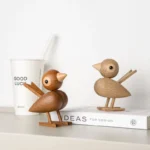 Wooden Home Decor Oak Sparrow Figurine - Image 2