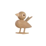 Wooden Home Decor Oak Sparrow Figurine